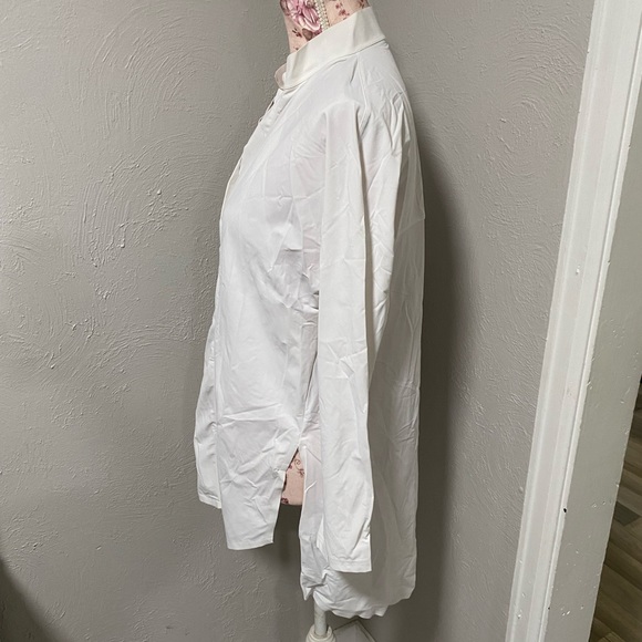 Aday Something Borrowed Blouse Button Down Shirt White L - Picture 6 of 9